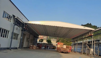 戶外防風(fēng)電動(dòng)推拉棚搭建做懸空推拉雨棚